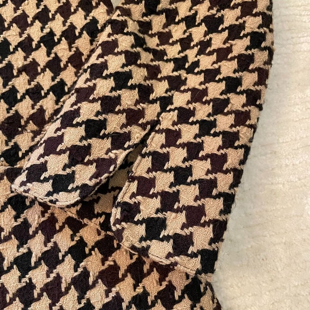 Carlisle Vintage Houndstooth Wool Blend Blazer Womens Sz 6 Jacket Professional - Picture 6 of 12
